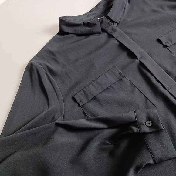 Joan Vass NY Long Sleeve Button Down Blouse - Picture 6 of 16